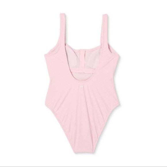 Stoney Clover Lane x Target Ribbed Henley One Piece Swimsuit - Picture 2 of 6